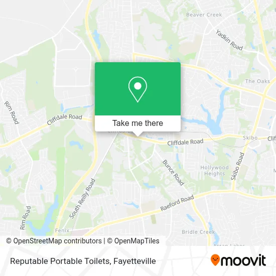 Reputable Portable Toilets map