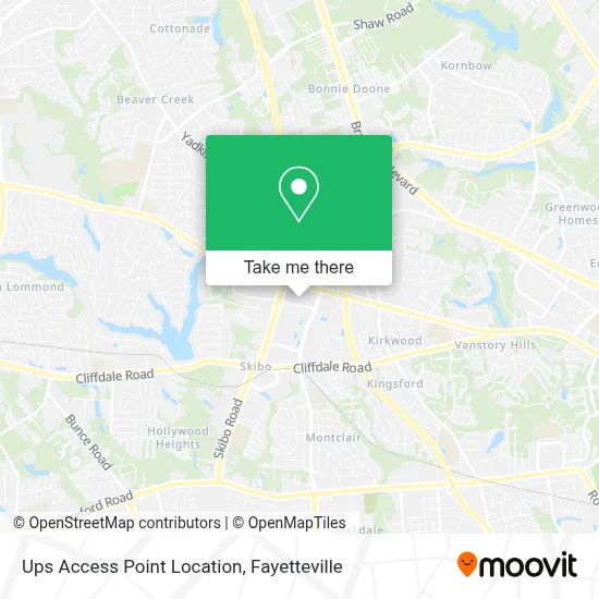 Ups Access Point Location map