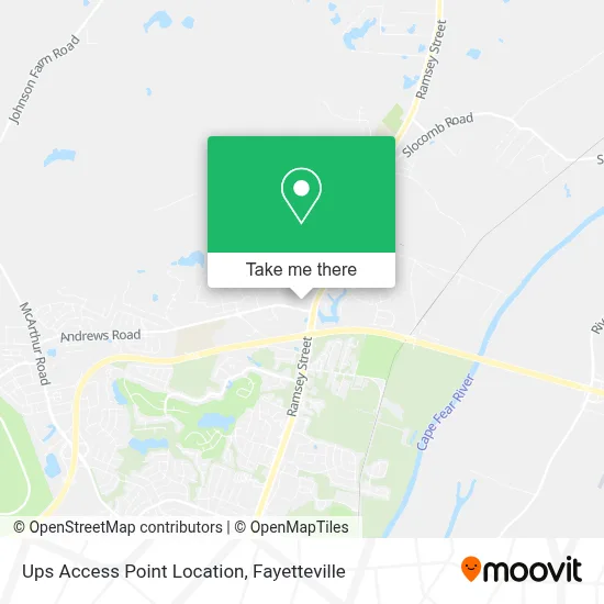 Ups Access Point Location map
