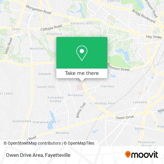 Owen Drive Area map