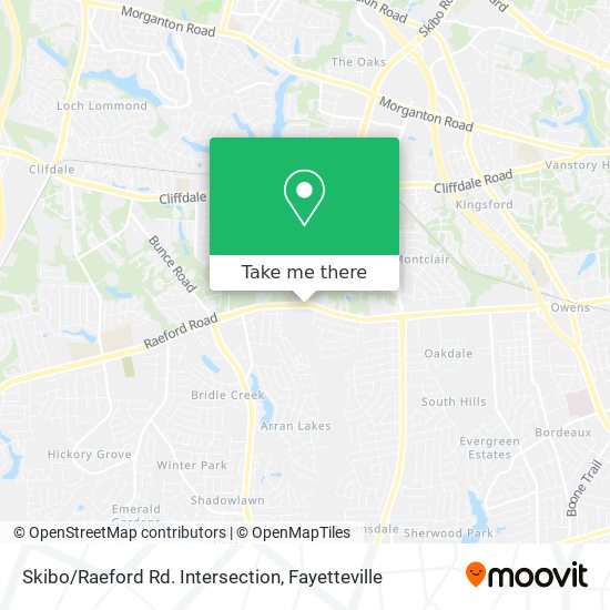Skibo/Raeford Rd. Intersection map