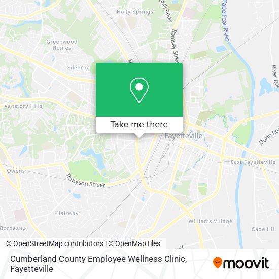 Cumberland County  Employee Wellness Clinic map