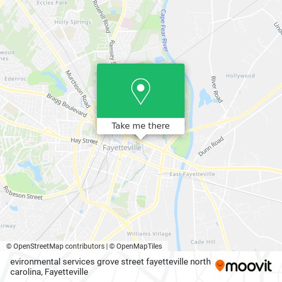 evironmental services grove street fayetteville north carolina map