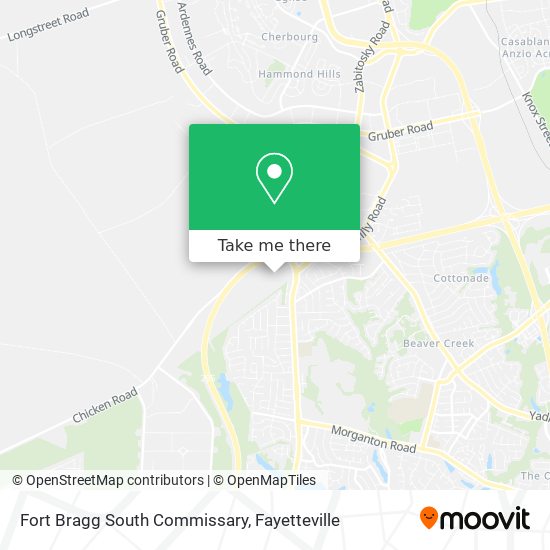 Fort Bragg South Commissary map