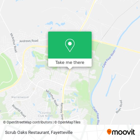 Scrub Oaks Restaurant map