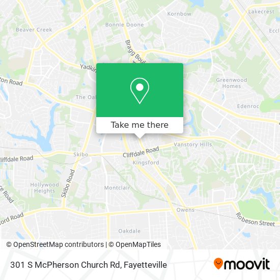 301 S McPherson Church Rd map