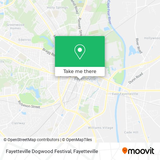 Mapa de Fayetteville Dogwood Festival