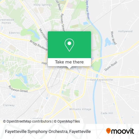 Fayetteville Symphony Orchestra map