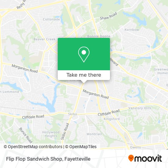 Flip Flop Sandwich Shop map