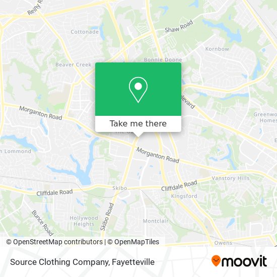 Source Clothing Company map