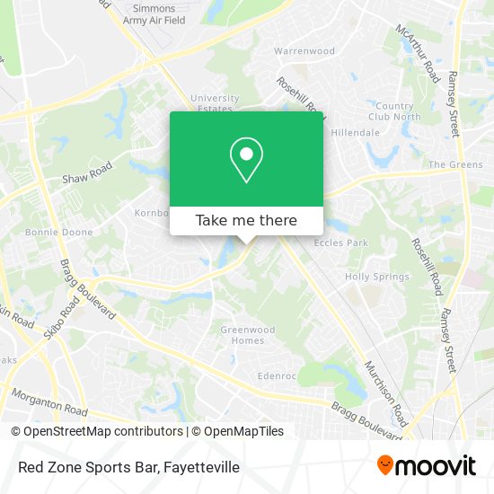 Mapa de Red Zone Sports Bar