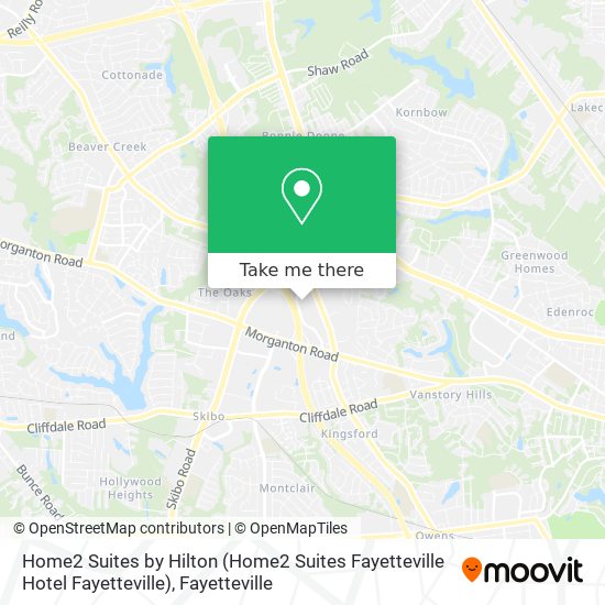 Home2 Suites by Hilton (Home2 Suites Fayetteville Hotel Fayetteville) map