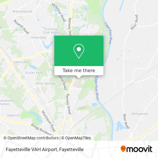 Fayetteville VAH Airport map