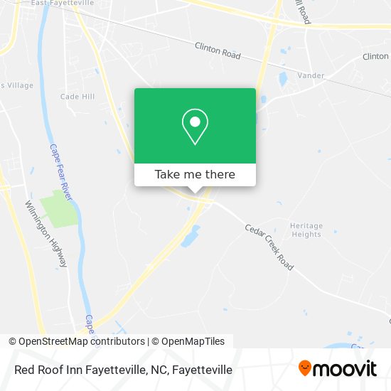 Mapa de Red Roof Inn Fayetteville, NC