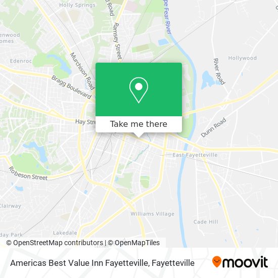 Mapa de Americas Best Value Inn Fayetteville