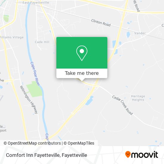 Mapa de Comfort Inn Fayetteville