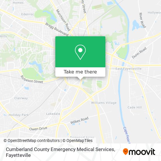 Cumberland County Emergency Medical Services map