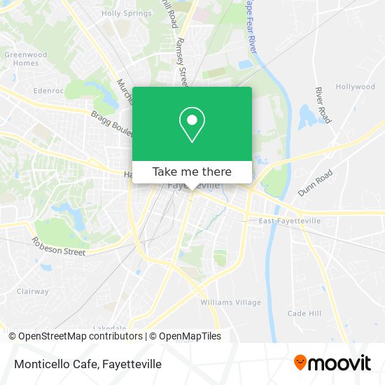 Monticello Cafe map