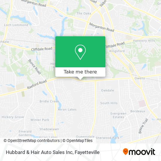 Mapa de Hubbard & Hair Auto Sales Inc