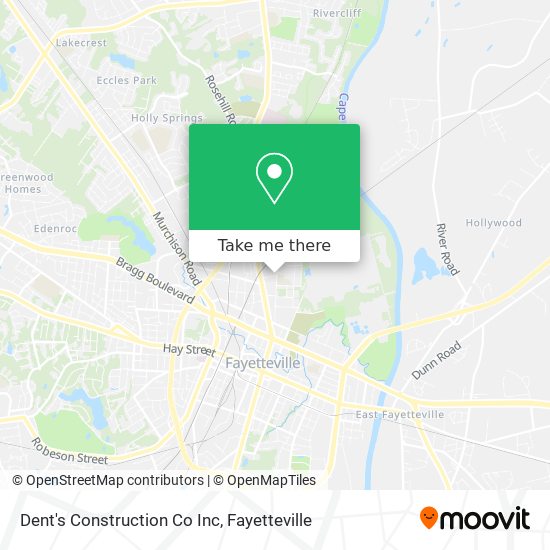 Dent's Construction Co Inc map