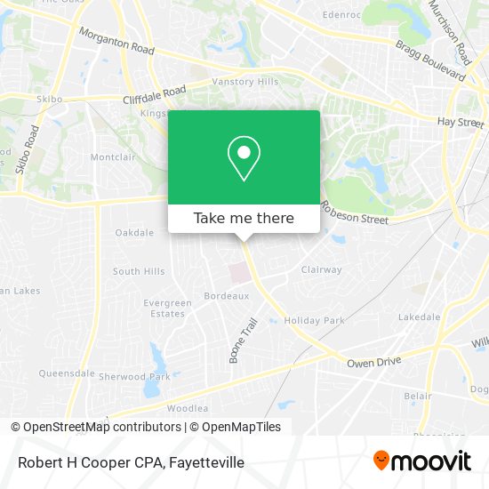 Robert H Cooper CPA map