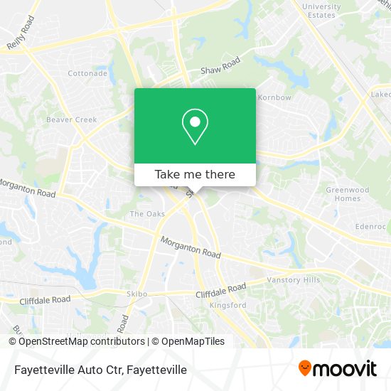 Fayetteville Auto Ctr map