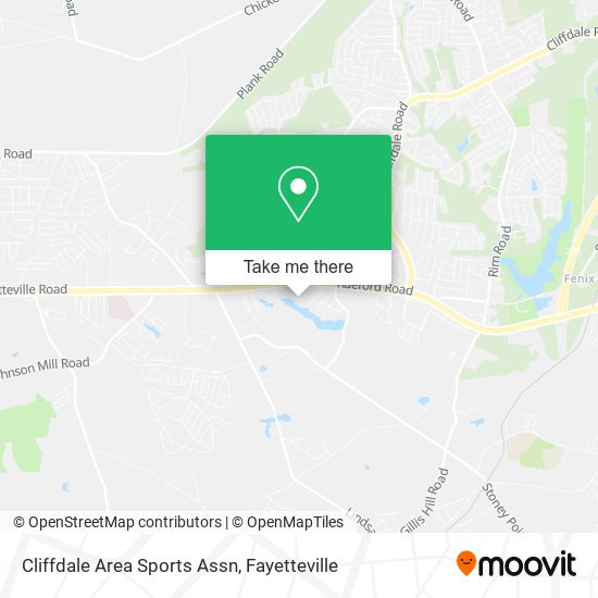 Cliffdale Area Sports Assn map