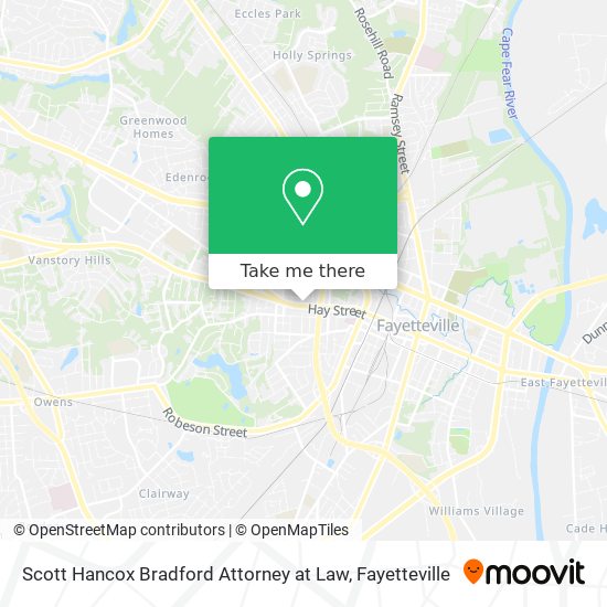 Mapa de Scott Hancox Bradford Attorney at Law