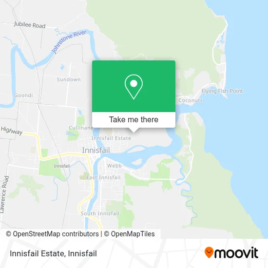 Mapa Innisfail Estate