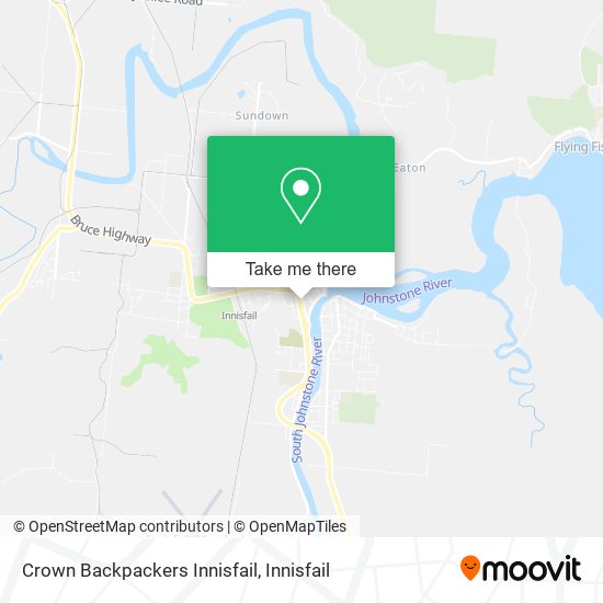 Crown Backpackers Innisfail map