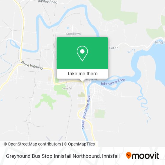 Greyhound Bus Stop Innisfail Northbound map