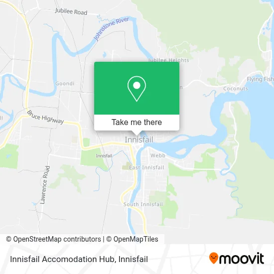 Mapa Innisfail Accomodation Hub