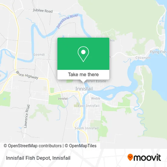Mapa Innisfail Fish Depot