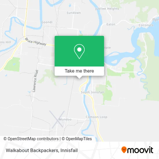 Mapa Walkabout Backpackers