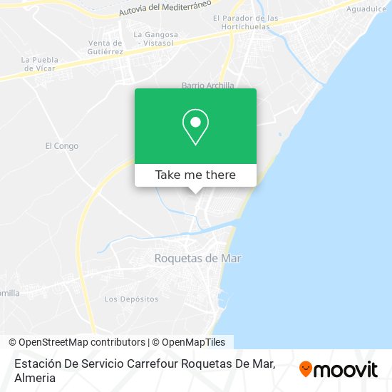 Estación De Servicio Carrefour Roquetas De Mar map