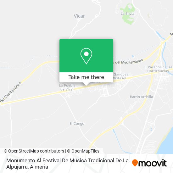Monumento Al Festival De Música Tradicional De La Alpujarra map