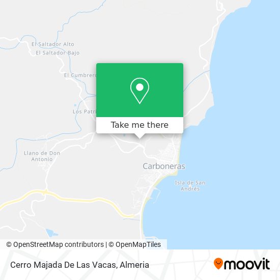 Cerro Majada De Las Vacas map