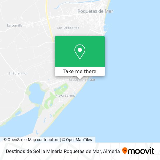 Destinos de Sol la Mineria Roquetas de Mar map