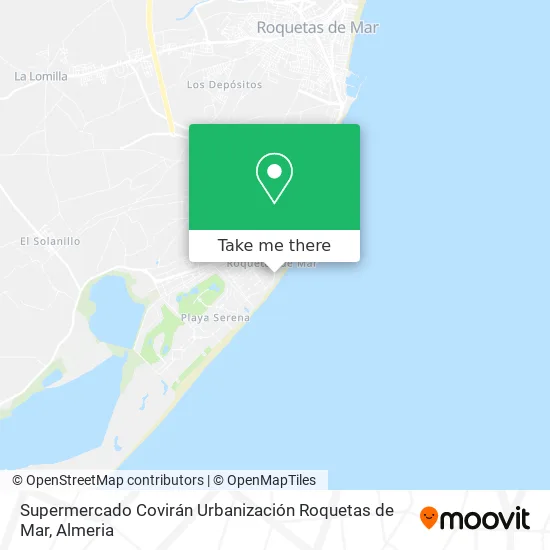 Supermercado Covirán Urbanización Roquetas de Mar map