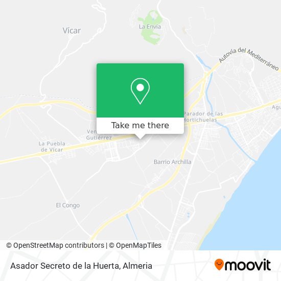 mapa Asador Secreto de la Huerta