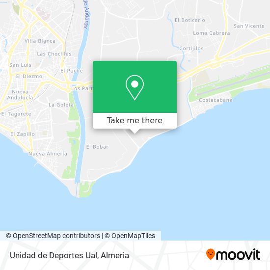 Unidad de Deportes Ual map