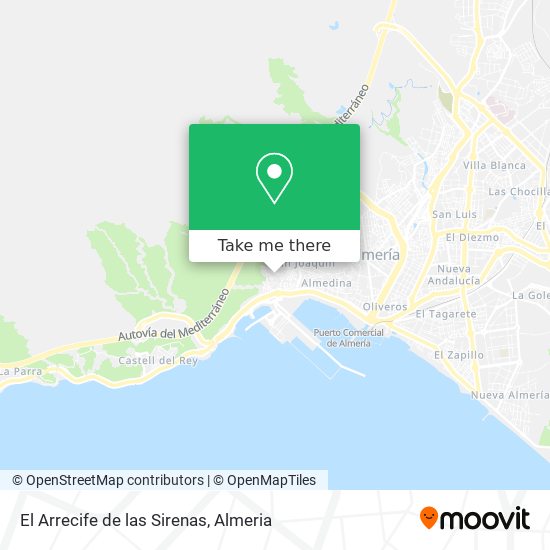 El Arrecife de las Sirenas map