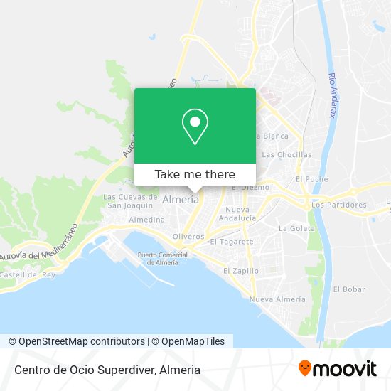 Centro de Ocio Superdiver map