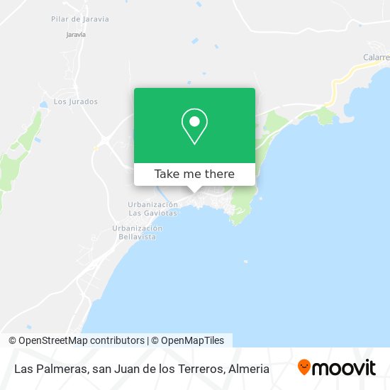 Las Palmeras, san Juan de los Terreros map