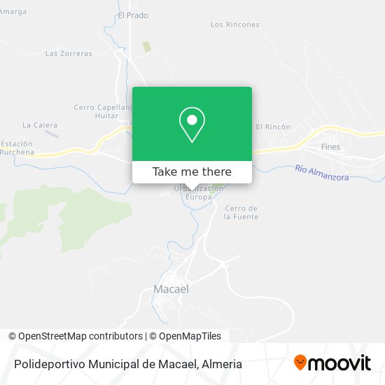 mapa Polideportivo Municipal de Macael
