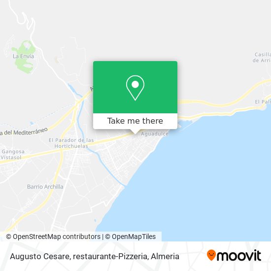 mapa Augusto Cesare, restaurante-Pizzeria