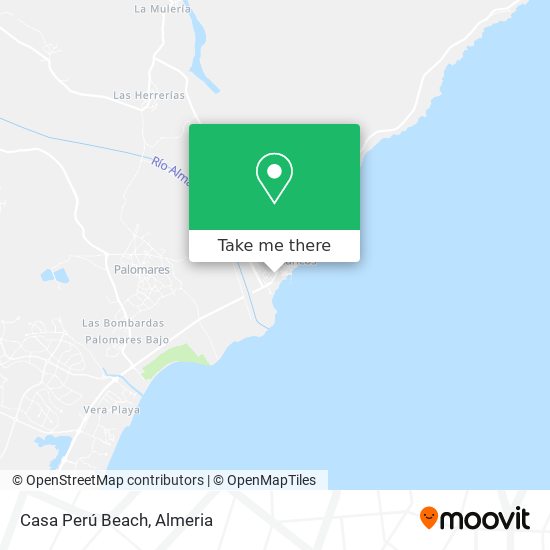 Casa Perú Beach map