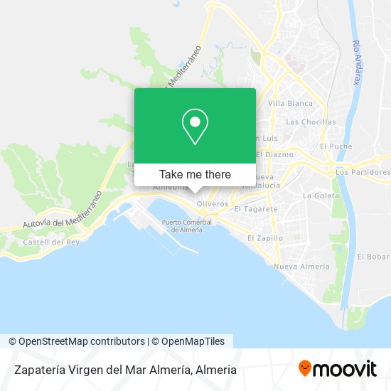 Zapatería Virgen del Mar Almería map