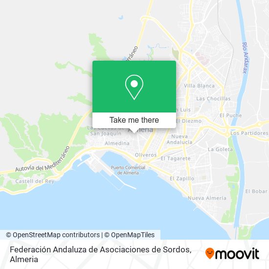 Federación Andaluza de Asociaciones de Sordos map