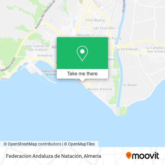 Federacion Andaluza de Natación map